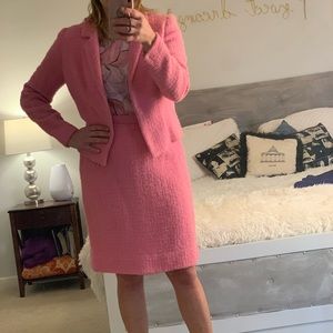 Custom vintage 1960’s bubble gum pink Jackie-O suit set